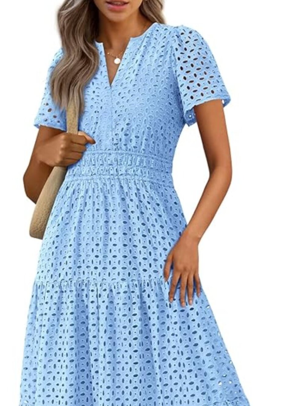 Eyelet maxi dress